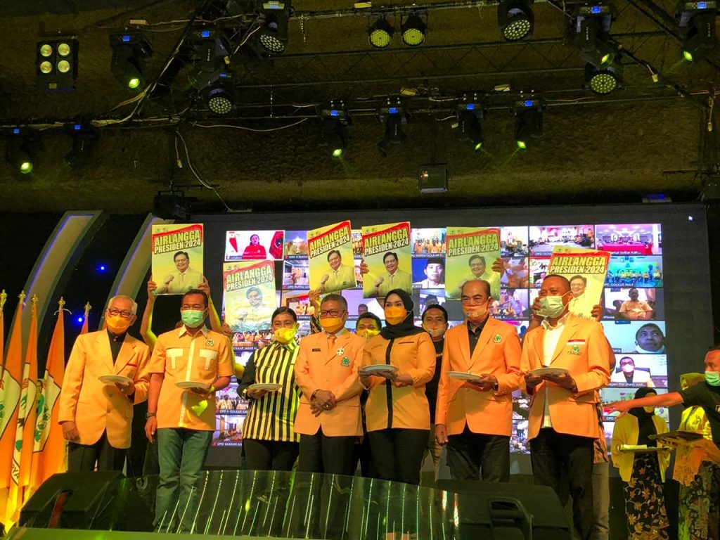 Di Tasyakuran HUT Partai Golkar ke 56 Taufan Pawe Sosialisasi Airlangga Capres 2024
